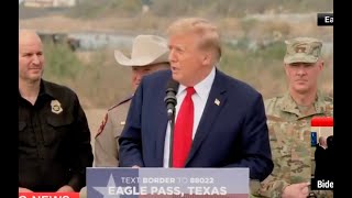 Trump gets UNWELCOME SURPRISE at border visit [upl. by Cristie865]