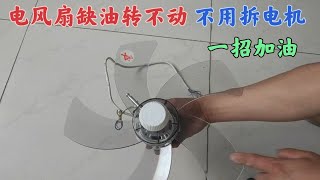 電風扇缺油轉不動？不用拆電機，教你一招加油 [upl. by Glaudia]