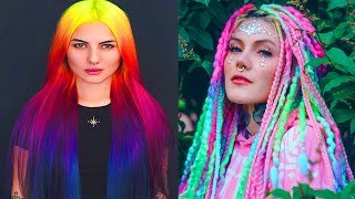 Rainbow Hair Color Best Hair Colorful Transformation Compilation 2020 [upl. by Htrahddis]