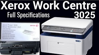 Xerox Work Centre 3025 Laserjet Printer Full Specifications and Review [upl. by Hercule750]