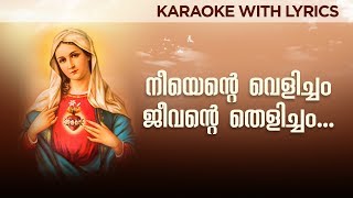 Neeyente velicham jeevante thelicham karaoke  Nee Ente Velicham  Malayalam Mariyan Song [upl. by Akinuahs]