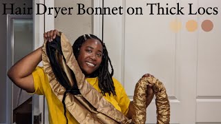 Hair Dryer Bonnet on Thick Locs amazon Finds locjourney [upl. by Leff]