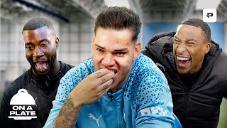 EDERSON tries BRITISH SNACKS with YUNG FILLY amp HARRY PINERO 🇧🇷🍽️ ON A PLATE EP ONE [upl. by Kendre380]