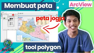 ArcView  TUTORIAL MEMBUAT PETA JOGJA MANUAL SEDERHANA DENGAN TOOL POLYGON  STYO PATUH [upl. by Anafetse]