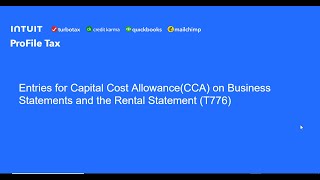 Claiming CCA on Business statements in the ProFile T1 module [upl. by Sej]