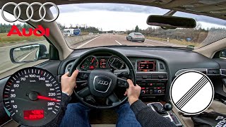 Audi A6 C6 30 TDI 233 HP Allroad Quattro German Autobahn 2007  POV Test Drive Top Speed [upl. by Trista]