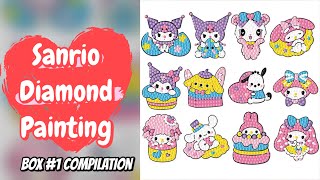 Cute Sanrio Diamond Stickers Compilation Cinnamoroll My Melody Kuromi Pochacco diamondpainting [upl. by Nagn63]