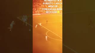 Roberto Carlos curi tendangan David Beckham youtubeshorts [upl. by Ateekram]