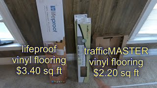 lifeproof vinyl flooring on a fubar floor amp trafficMASTER vinyl flooring lifeproof trafficmaster [upl. by Eniahs]