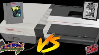 Galaga  Nintendo NES VS Atari 7800 Gameplay [upl. by Neerihs]