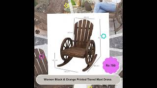 Wooden Adirondack Rocking Chair Reclining Armchair Outdoor Garden Furniture Patio Porch Rocker [upl. by Odnavres]