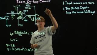 Circuits 1  Ideal Opamp Example [upl. by Volnay]