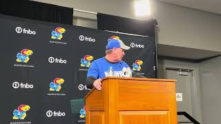 Lance Leipold recaps KU’s win over ISU [upl. by Adnovad]