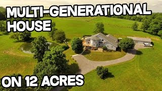 Multigenerational House and Land workshop ponds on 12 acres  House for sale [upl. by Jackson]