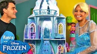 Disney Frozen Ice Castle With Queen Elsa   Disney Toy Reviews  Konas2002 [upl. by Neyugn]