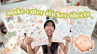 How to make the cutest sticker sheets  Procreate  Cricut [upl. by Llertnom31]