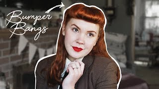 Bumper Bangs Tutorial  Vintage Hair [upl. by Elicec610]