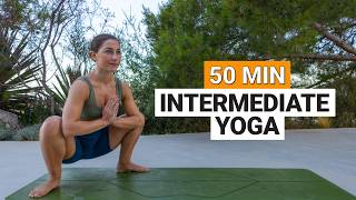 50 Min Full Body Yoga Flow  Intermediate Stretch amp Flow [upl. by Aderb115]