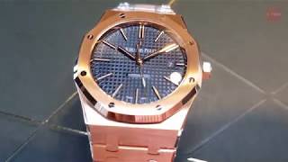 에스타임  STIME 오데마피게 로얄오크 로즈골드 블루판 15400OROO1220OR03  AUDEMARS PIGUET ROYAL OAK 15400OR [upl. by Garett429]