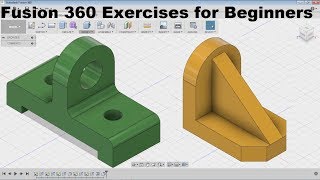 Fusion 360 Modeling for Beginners  Fusion 360 Practice Exercises for Beginners  4 [upl. by Newcomb]