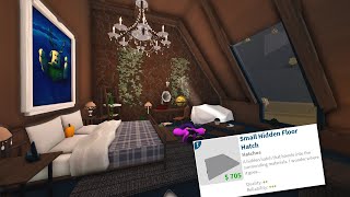 BUILDING A BLOXBURG BEDROOM ATTIC WITH THE NEW UPDATE HIDDEN HATCH [upl. by Mcmurry]