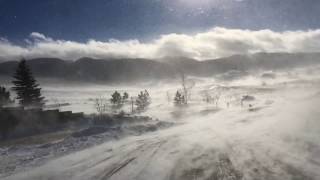 Watch The Wyoming Winter Wind Billow Through Casper [upl. by Alberik877]