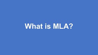 MLA What is MLA 8th edition [upl. by Arabeila]