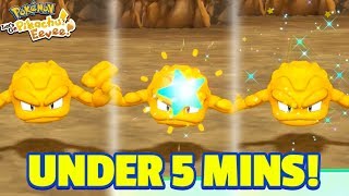 3 SHINY GEODUDE IN UNDER 5 MINUTES  Pokémon Lets Go Pikachu and Lets Go Eevee [upl. by Selima]