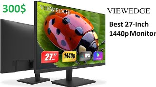 Best 27Inch 1440p Monitor Under 300 ViewEdge CS27QT 75Hz Review [upl. by Gaudet]