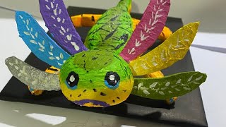 como hacer un alebrije de ajolote diy manualidades ajolotes alebrijes [upl. by Ikiv]