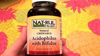 Natrul Health Acidophilus Bifidus Natural Probiotic Chewable Tablets [upl. by Etyam]