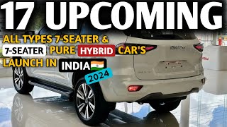 Upcoming All Types 7 Seater amp 7 Seater Hybrid Cars Launch India 2024  Launch date Price Features [upl. by Iak]