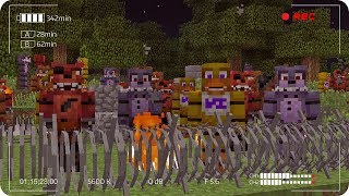 APOCALIPSIS DE ANIMATRÓNICOS FNAF EN MINECRAFT  RETO DE LA BASE VS APOCALIPSIS EN MINECRAFT [upl. by Makell686]