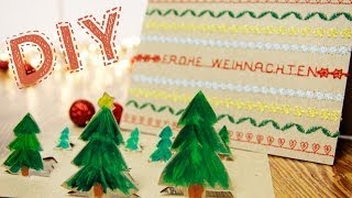 DIY Weihnachtskarten nähen  Weihnachtspost selber machen [upl. by Fuller]