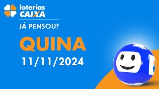 Resultado da Quina  Concurso no 6580  11112024 [upl. by Zoller]