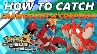 Pokémon Ultra Sun and Moon How to Catch amp Find Crawdaunt amp Corphish  SOS Catching [upl. by Dlorah]