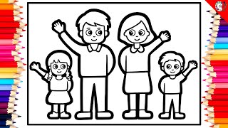 Parents and Children Coloring Pages  FamilyFriendly Fun for All Ages [upl. by Nort]