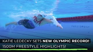 Katie Ledecky 1500m Freestyle  Wins Gold and Sets New Olympic Record [upl. by Madelaine]