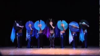 Eva Sampedro  Bellydance with Fan Veils Moon Trance31052015 [upl. by Eceertal906]