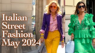 Beautiful Italian Street Style May 2024 Top Fashion Outfits from the Worlds Fashion Capital [upl. by Aztilay780]