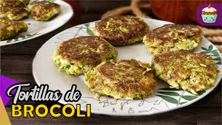 TORTILLAS DE BROCOLI con queso receta fácil y nutritiva con solo 4 ingredientes [upl. by Ymerrej]