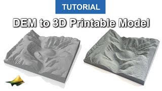 How to Generate a 3D Printable Model from a DEM [upl. by Baptista822]