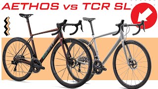 SPECIALIZED SWORKS AETHOS vs GIANT TCR ADVANCED SL  Battle of Titans [upl. by Profant]