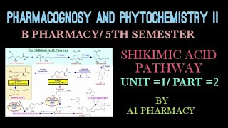 shikimic acid pathway  pharmacognosy unit 1 [upl. by Ojyllek]