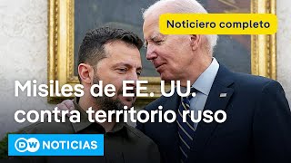 🔴 DW Noticias del 17 de noviembre Biden autoriza a Ucrania el uso de ATACMS Noticiero completo [upl. by Lehcem429]