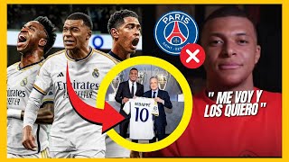 🚨OFICIAL ¿Mbappe al Madrid Las palabras que dijo en su despedida😲 y los Millones que ganará💵 [upl. by Alikee]