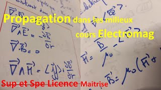 électromagnétisme cours de propagation dans les milieux matériels [upl. by Zoarah]