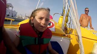 Parasailing  Playa Rafa  Benalmadena Marina  August 2017 [upl. by Ylecic615]