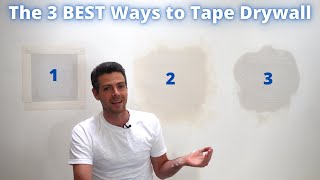 The 3 BEST ways to TAPE DRYWALL [upl. by Naginnarb]