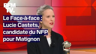 Matignon retraites nucléaire Linterview de Lucie Castets candidate du NFP pour Matignon [upl. by Atinnor344]